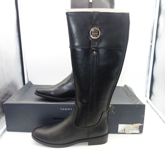 NEW Tommy Hilfiger Imina Black Knee High Riding Boot Women's Size 6.5 - Picture 2 of 11